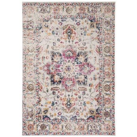 Safavieh 12 x 18 ft. Madison Power Loomed Rectangle Area Rug Fuchsia & Ivory MAD603R-1218